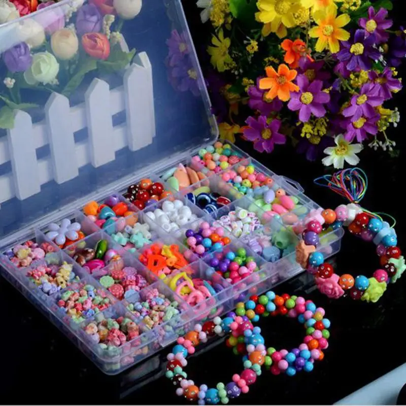 

Children Handmade DIY Corrected Amblyopia Early Childhood Educational Toys Beads set Accessories for Necklace&Bracelet Girl Toys