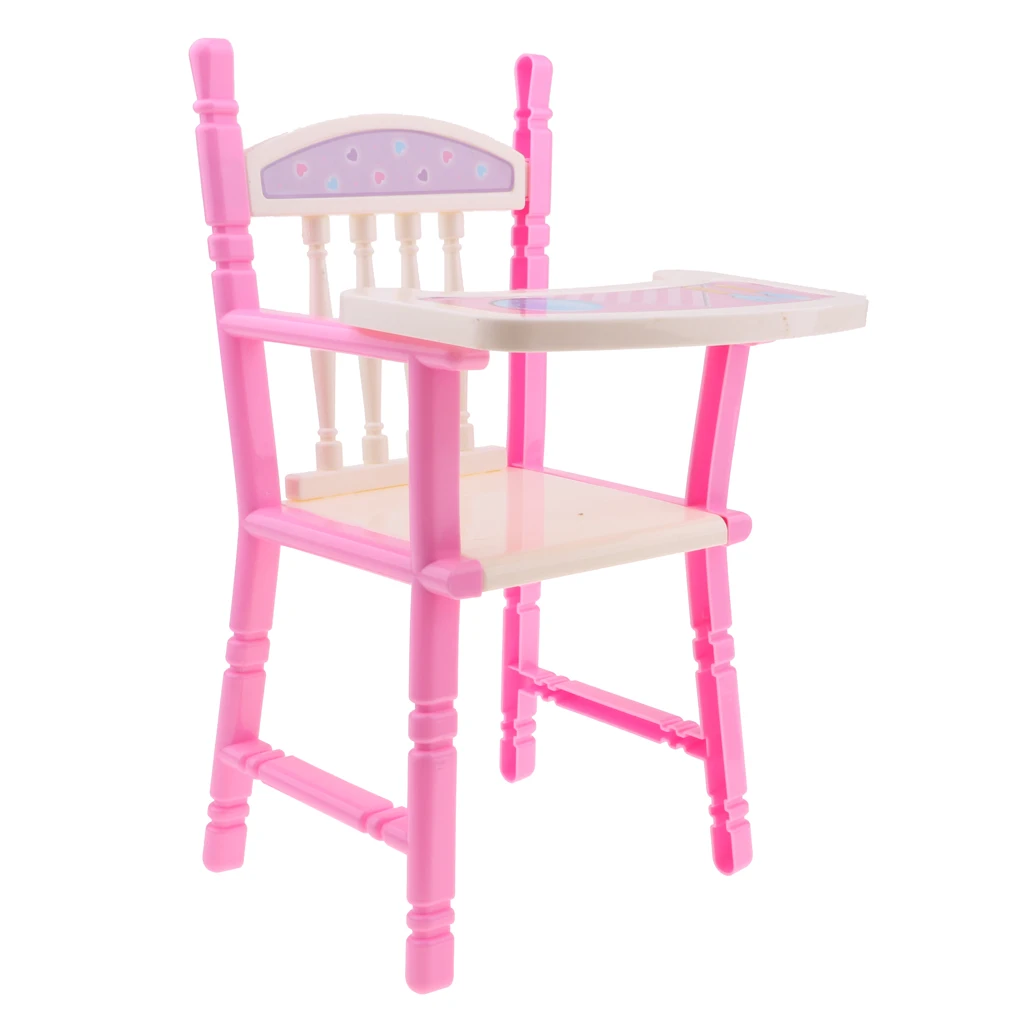 Розовый Высокий стул/малыш обеденный стул Детская кукла детские игрушки высокий стул игрушка для 9-11 'Reborn игрушечная мебель