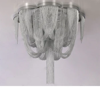 

Modern Aluminum Tassel Sliver LED Pendant light Living Room Dining Room Home Modern Luxury Simple European Style Led Office