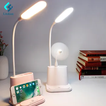 

LED Desk Lamp Dimmable Rotatable Eye Care LED Touch-Sensitive Controller USB Charging Port Table Lamp built in Battery with usb