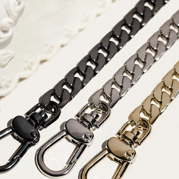 

9mm Metal Replacement Chains Shoulder Bags Straps, Handles Diy 40cm-140cm Gold, Silver, Gun Black, Brushed Bronze Bag Handles