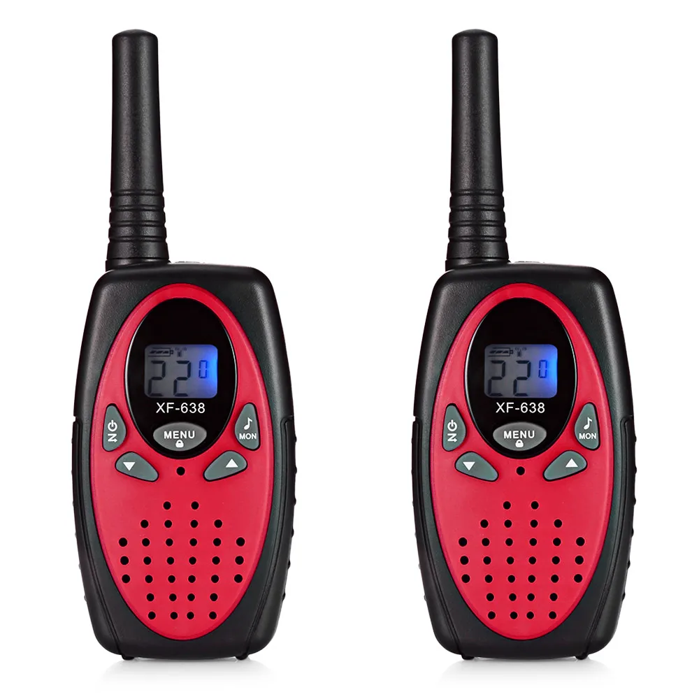 2pcs XF 638 22 Channel Travel Handheld Walkie Talkie Kids Portable 2