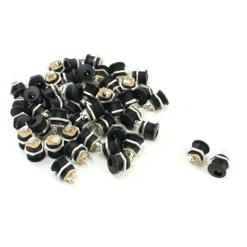 

50 pcs DC Power Plug DC-022 5.5-2.1mm Hole threaded nut Panel Mounting-Hot