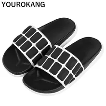 Летние мужские шлепанцы; шлепанцы унисекс; пляжная обувь для влюбленных; нескользящие домашние Тапочки для ванной; модные повседневные сандалии; Лидер продаж