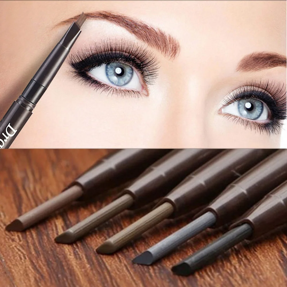 

Hot Sale 5 Colors Eyebrow Pencil Natural Waterproof Rotating Automatic Eyeliner Eye Brow Pencil with Brush Cosmetic Tool