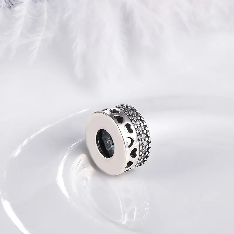 Suplush 925 пробы серебряные сверкающие бусины Подвески подходят бренд браслет для женщин Diy ювелирные аксессуары подарок для женщин