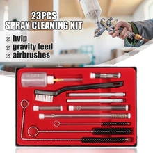 23 шт. Воздушный Распылитель машина набор инструментов для очистки кисти Краски Пистолет HVLP гравитационный краскопульт чехол