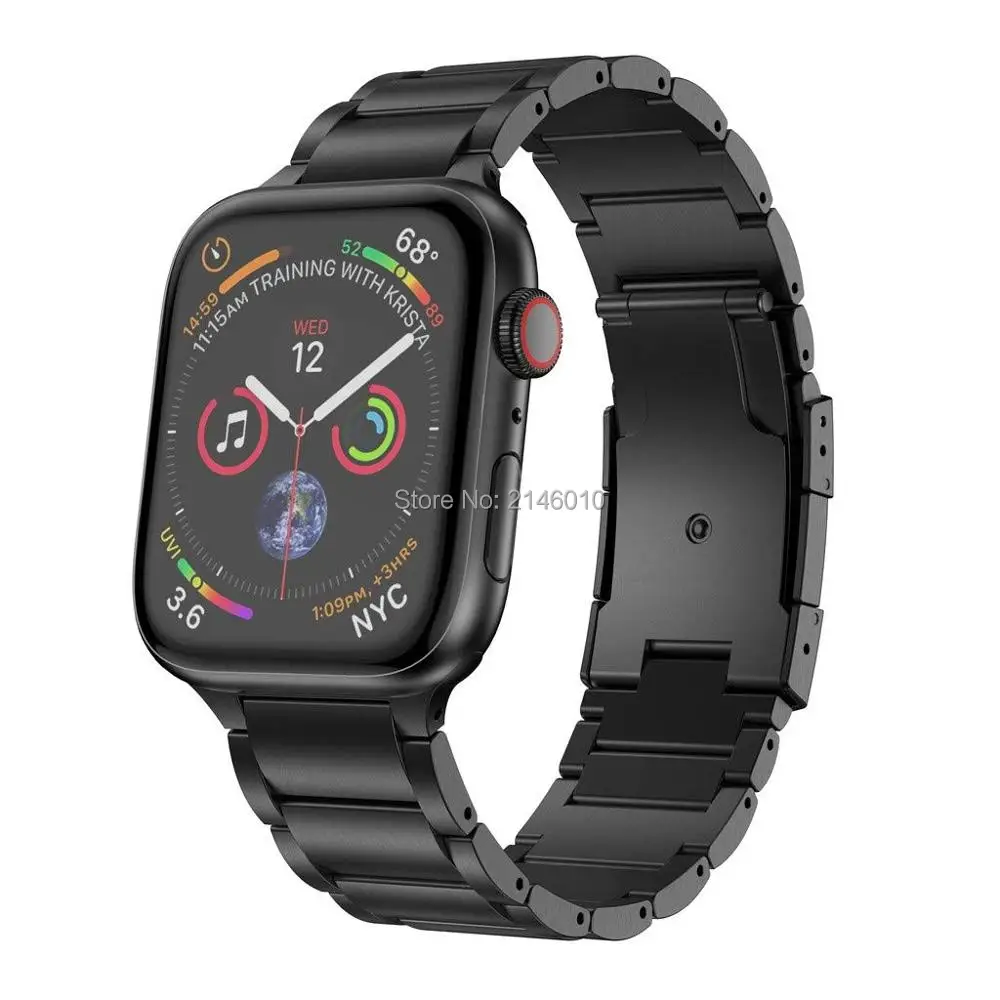 Совместимый для Apple Watch Series 4 группа 38/40/42/44 мм Титан сплав часы кнопка для ремешка серии 4/3/2/1 Браслет-манжета