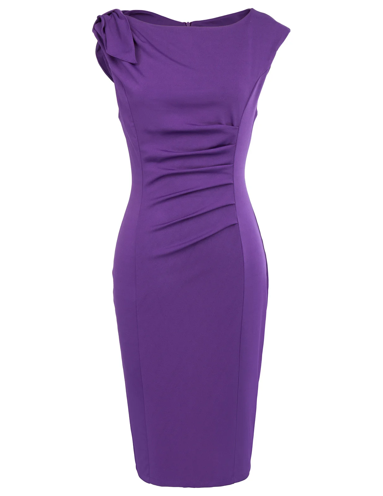 

Elegant Women Slim Sleeveless V-Back Hips-Wrapped Bodycon Evening Party Dress