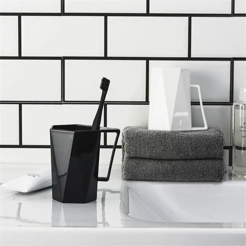 

Wheat Straw Geometry Mouthwash Cup Wash Cup Toothbrush Holder Nordic Wind Water Cup Bathroom Tumblers Bathroom Products