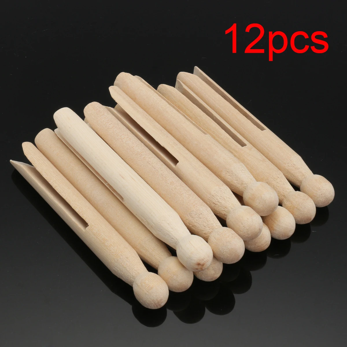 

12pcs 11cm Natural wood dolly peg Traditional Dolly Style Wooden Clothes Pegs Dolly Clothespins Round Wooden Clothes Pins Crafts