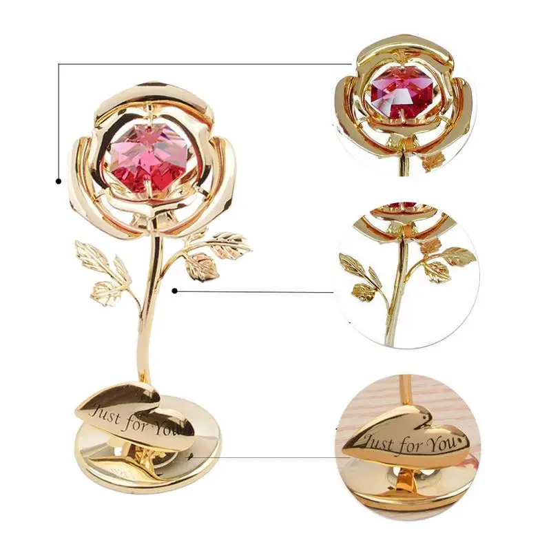 

Handmade Golden Colored Simulated Rose Decoration - Alloy Pendant For Wedding Home Birthday Furnishings Cheap Fake Flowersrs