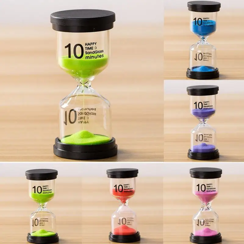 Reloj de arena con temporizador para niños, 5/10/15/30 minutos, reloj de arena de cristal de Color, regalo para niños, decoración del hogar #24 ► Foto 3/6