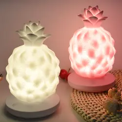 Силиконовые светодио дный LED украшение в виде ананаса подарок настольная лампа спальня ночные светильники игрушка яркий
