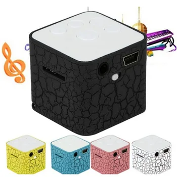 

External Sound 120Mah Mini USB 4h MP3 Player 32x30x30mm Colorful Light 3.5mm Mp3 Music Player Support TF SD Card With Speakers