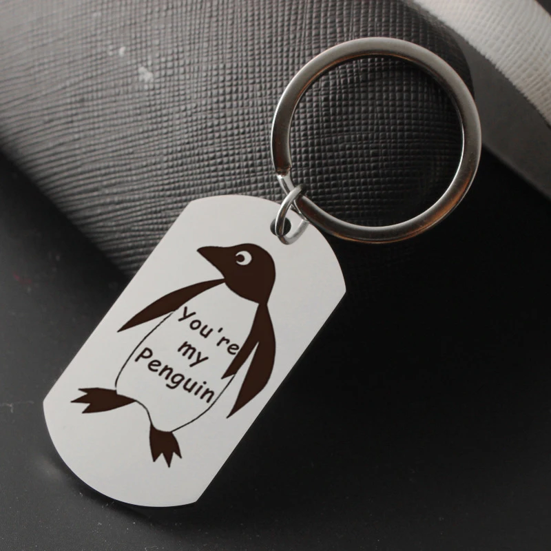Брелок с ручной штамповкой You Are My Penguin|Брелоки| |