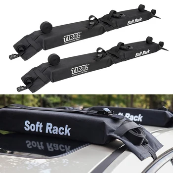 

Universal Auto Soft Car Roof Rack Outdoor Rooftop Luggage Carry Load 60kg Baggage Easy Fit Removable 600D Oxford & PVC New