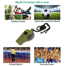 3-в-1 свисток с компасом и термометром Multi-Функция Открытый Спасательные свисток Нержавеющая сталь с Ремешок для спортивной школы Soc