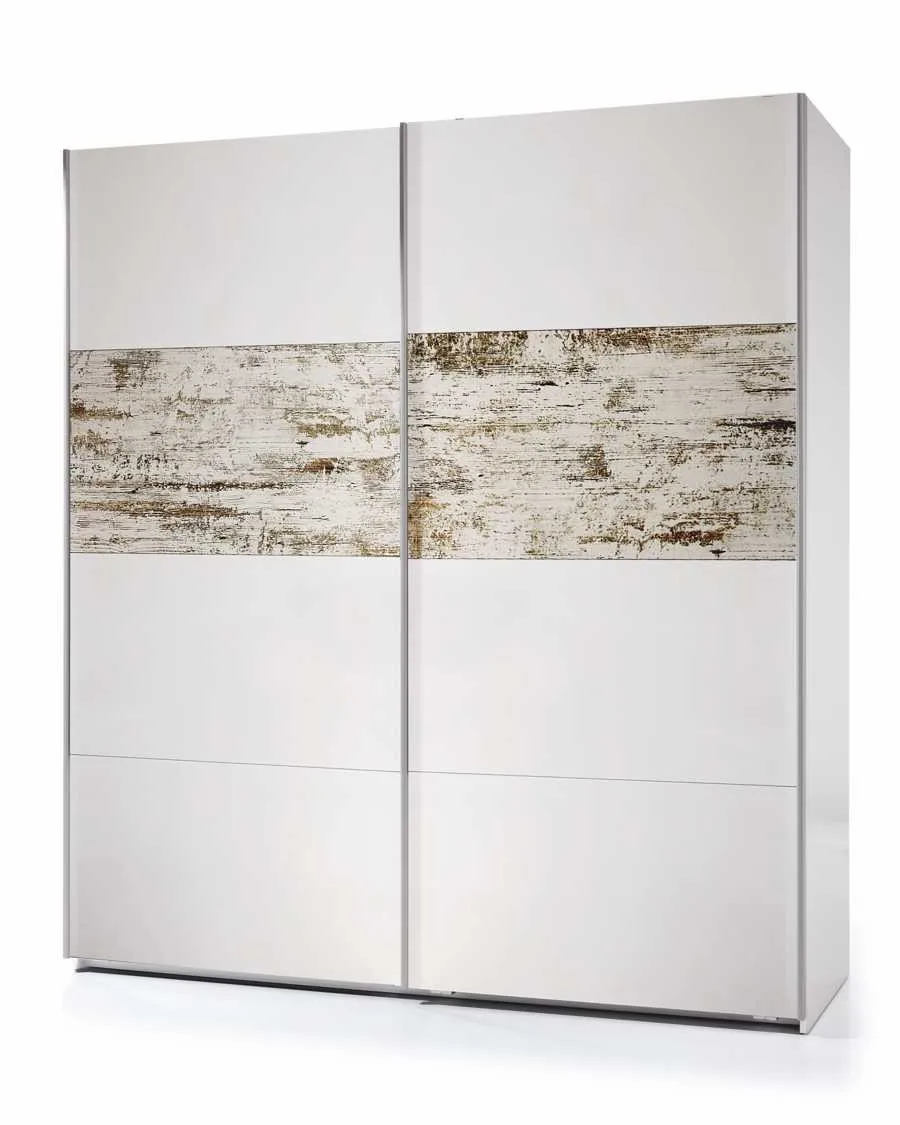 

TWO WARDROBE WHITE SLIDING DOORS