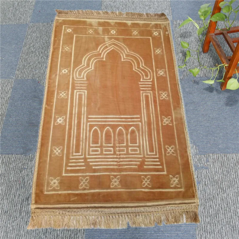 Модное мягкое и удобное мусульманское покрывало для молитвы Толщина 12 мм молитвенный коврик 70x110 см Противоскользящий ковер для молитвы Raschel
