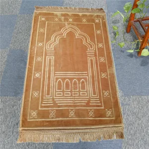 Image 5 - Couverture de prière musulmane, doux et confortable, tapis de prière antidérapant pour tapis de culte musulman, épaisseur 12mm 70x110cm 
