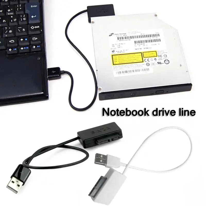 

Laptop Sata Cable SATA To USB Adapter 6P + 7P SATA To USB2.0 Cd-rom Cable 13-Pin Adapter Box Office Supplies