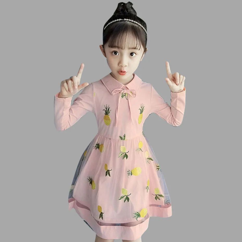 

Spring Dresses For Girls Princess Girls Dresses Mesh Bow Dresses Children Kids Clothes Teen Girl Clothes 6 8 12 Years Autumn