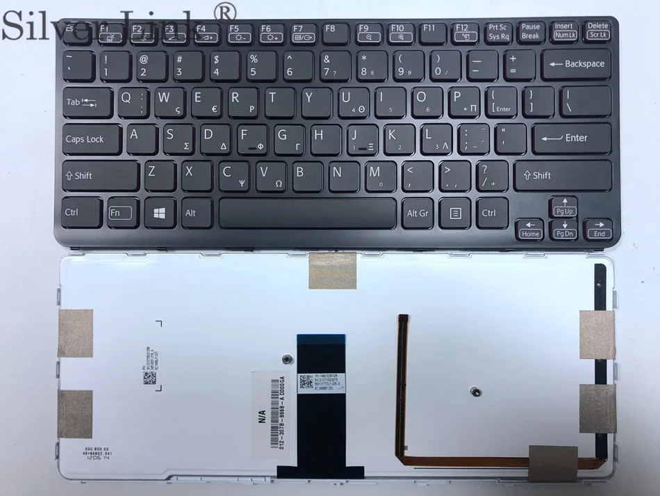

Greek Backlit Laptop Keyboard For SVE14A Series SVE14 SVS14 SVE14AA12T SVE14A18 SVE14A17 SVE14A16 Black With Frame GK Layout