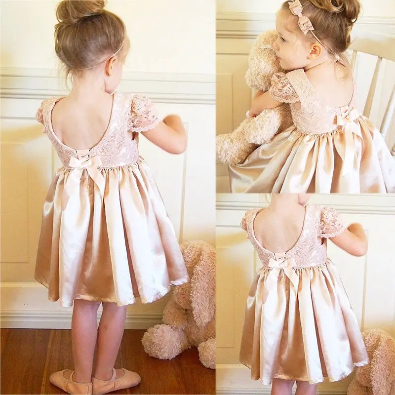 

2019 New Fashion Girls Bridesmaid Dress Kids Baby Flower Wedding Party Pageant Prom Gown Dresses