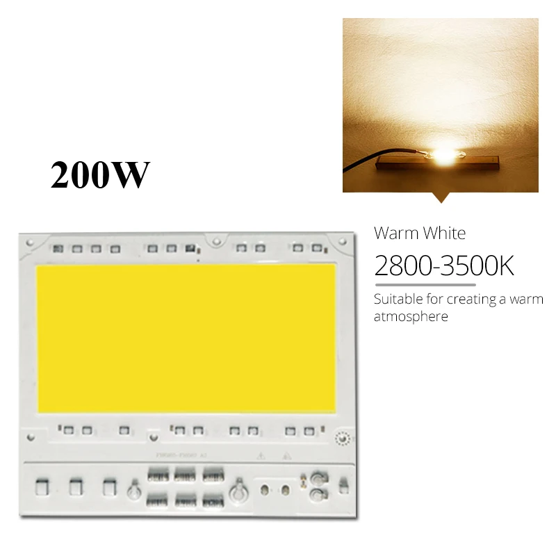 30 Вт 50 100 150 200 COB Чип лампы для DIY высокого стабилизатора тока светодиода теплый