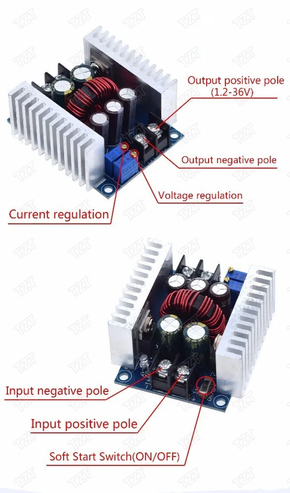 300 Вт 20А DC-DC понижающий преобразователь понижающий модуль с драйвером постоянного тока для светодиода понижающий напряжение модуль электролитический конденсатор