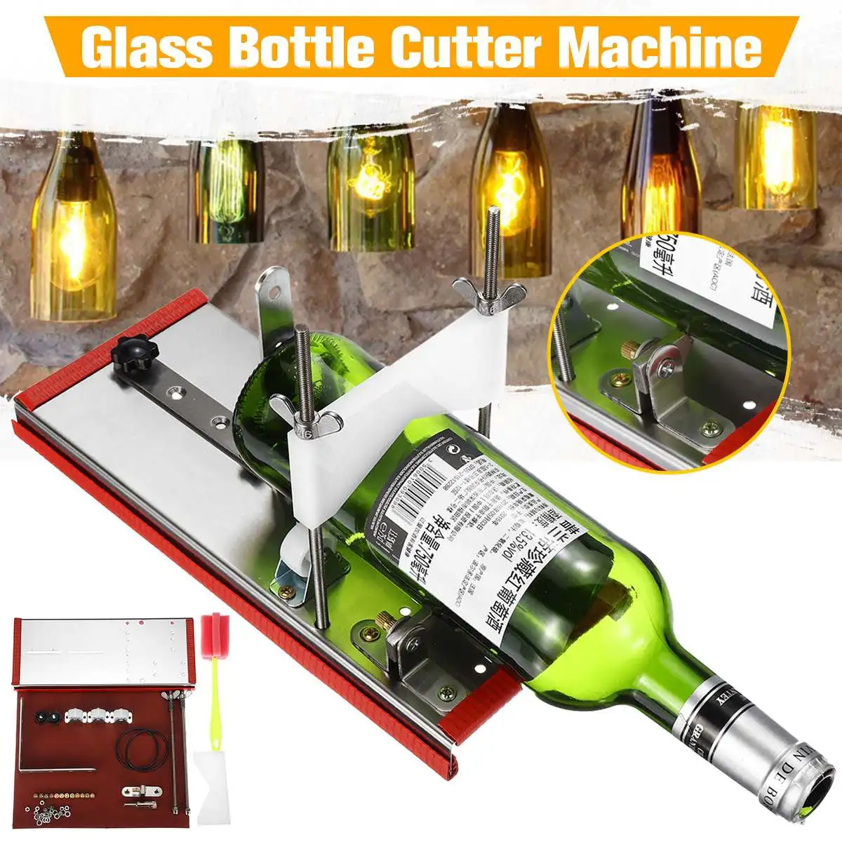Glass Bottle Cutter 2 10mm Beer Wine Jar Accurate Cutting Machine DIY