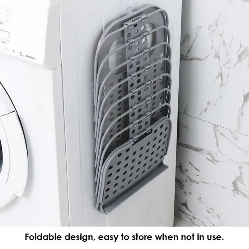 الحائط سلة الغسيل PP رف الجدار طوي خزانة ملابس المنظم المنزلية حامل الحقيبة