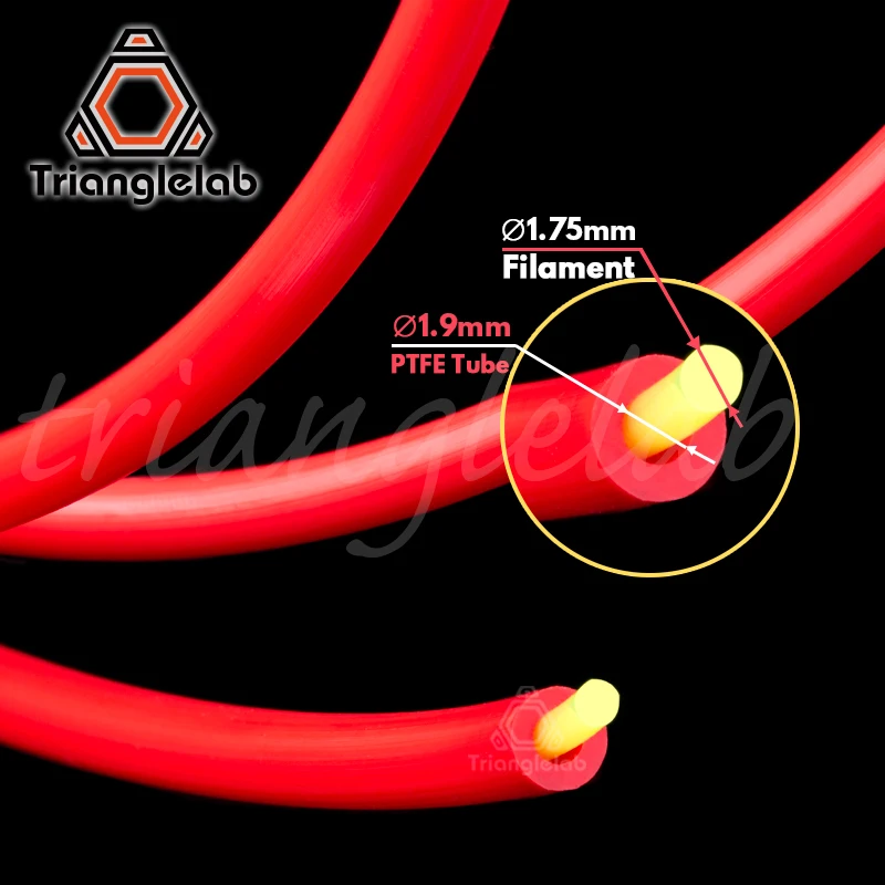 Hotend PTFE трубка Trianglelab Teflonto для prusa i3 anet mk8 1 75 мм нить id1.9mmod4 Capricornus|Детали и аксессуары
