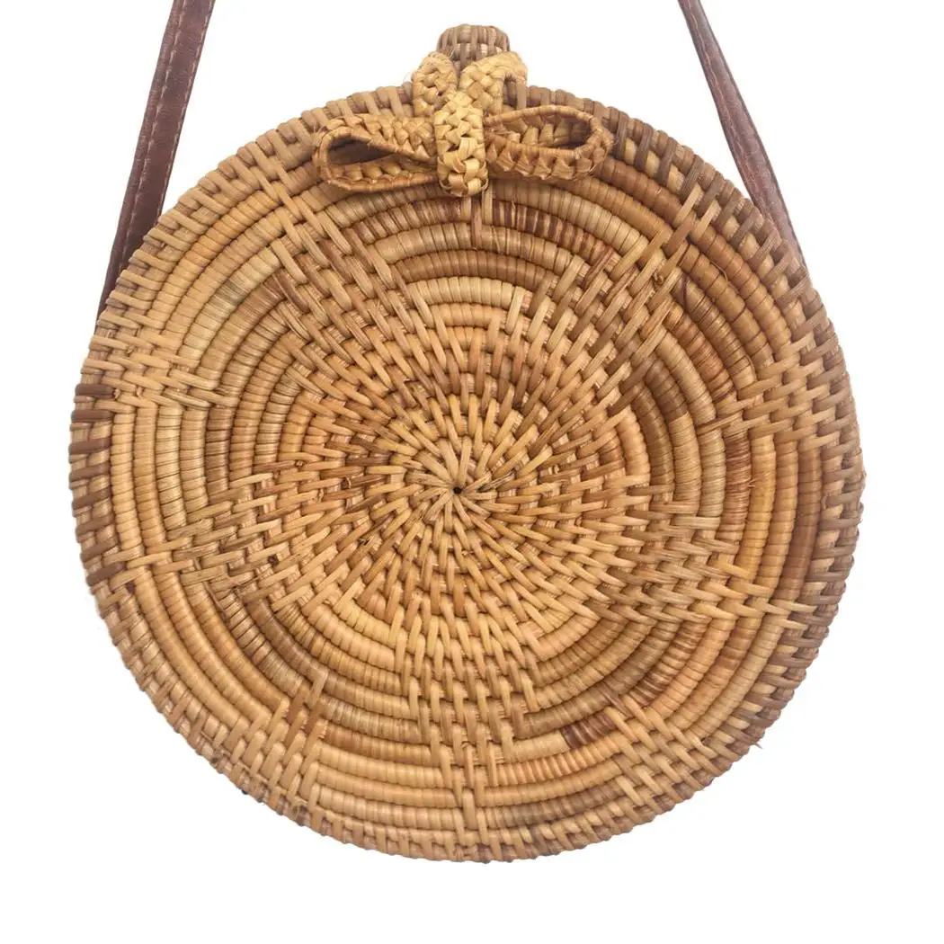 

New Fashion Women Boho Style Shoulder Bag Satchel Pentagram Round Khaki Casual Handbag Polyester
