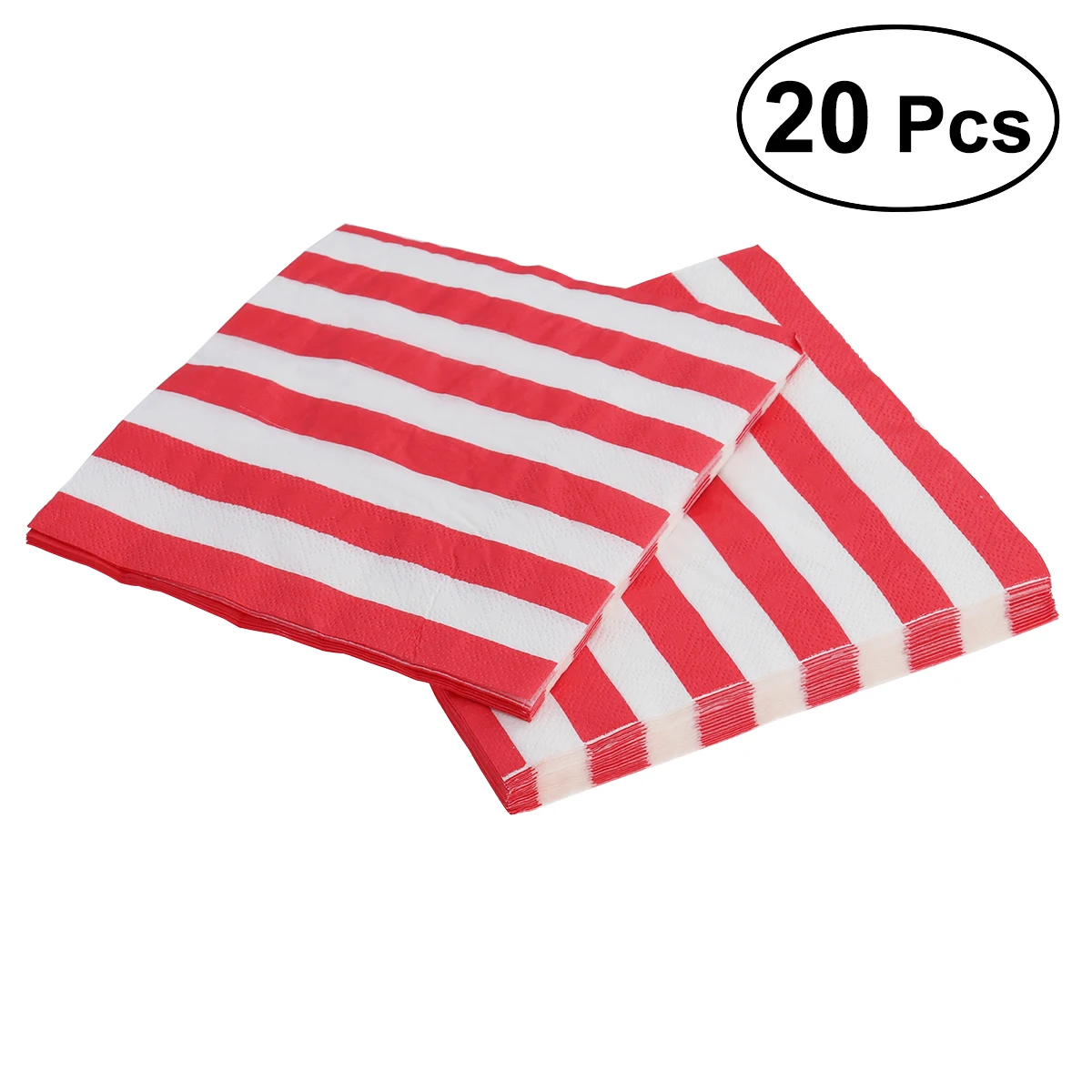 20 PCS Disposable Napkins Cost efficient Absorbent Red Stripes Bulk