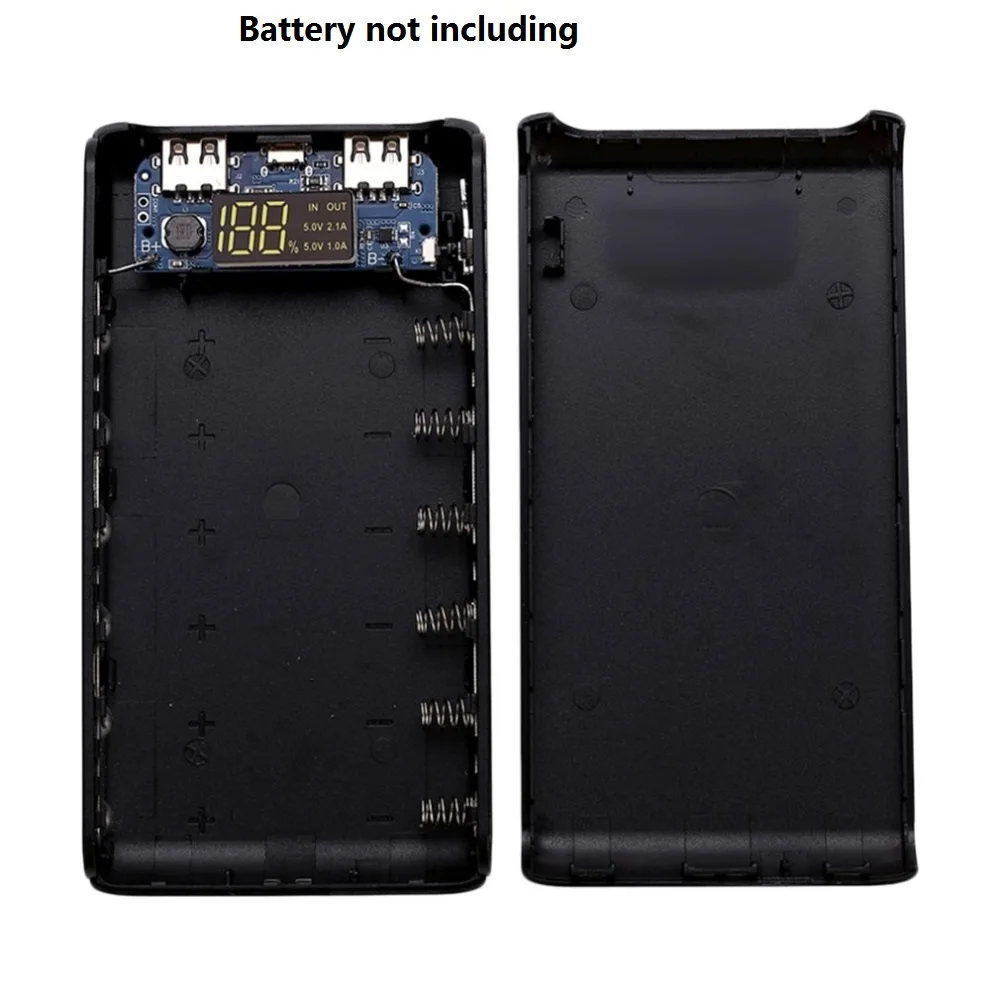 

10000mah Power Bank Case LCD Screen Digital Display Charger Module battery not including 5V 2A DIY Kits 18650 Battery