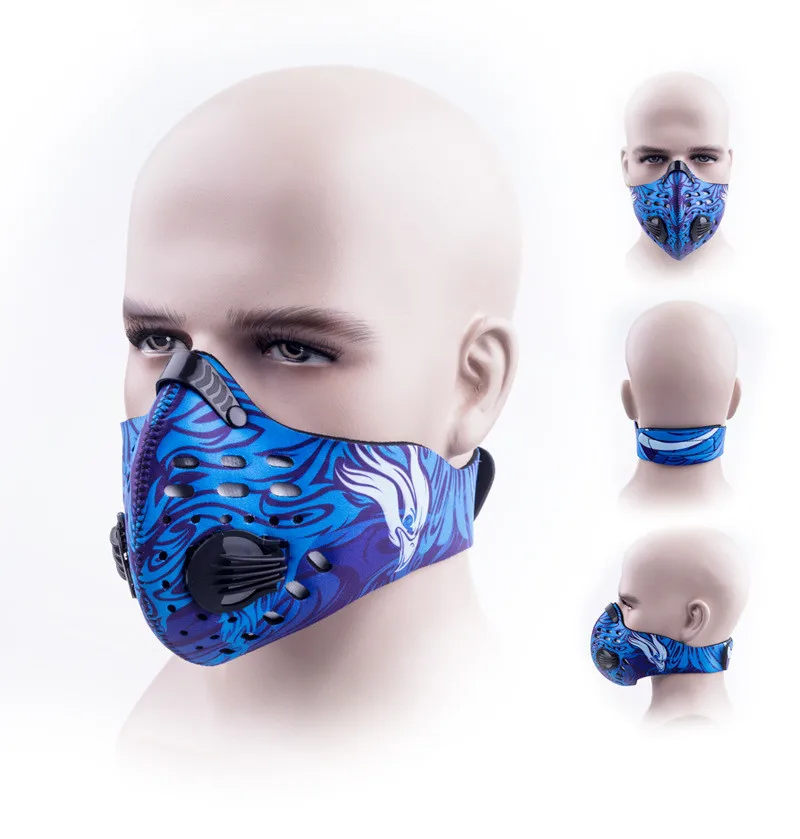 

Men/Women Activated Carbon Dust-proof Cycling Face Mask Anti-Pollution Bicycle Bike Outdoor Training Mask Face Shield