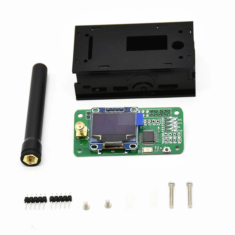 

DIY Assembled Duplex MMDVM Hotspot Support P25 DMR YSF Module+ Antenna + OLED + Exclouse Case For Raspberry Pi