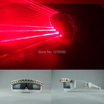 

Hot Sale Red Laser Glasses Party Night Club Laserman Glasses With 16pcs Lasers Stage Flashing Eyewear For Laser Show