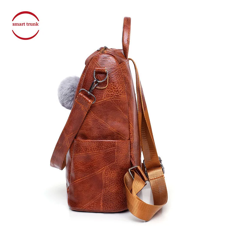 2019 Fashion Backpack School Women Bag Waterproof Backpack For Woman Shoulder Vintage Big Capacity Pu Leather Travel Back Pack