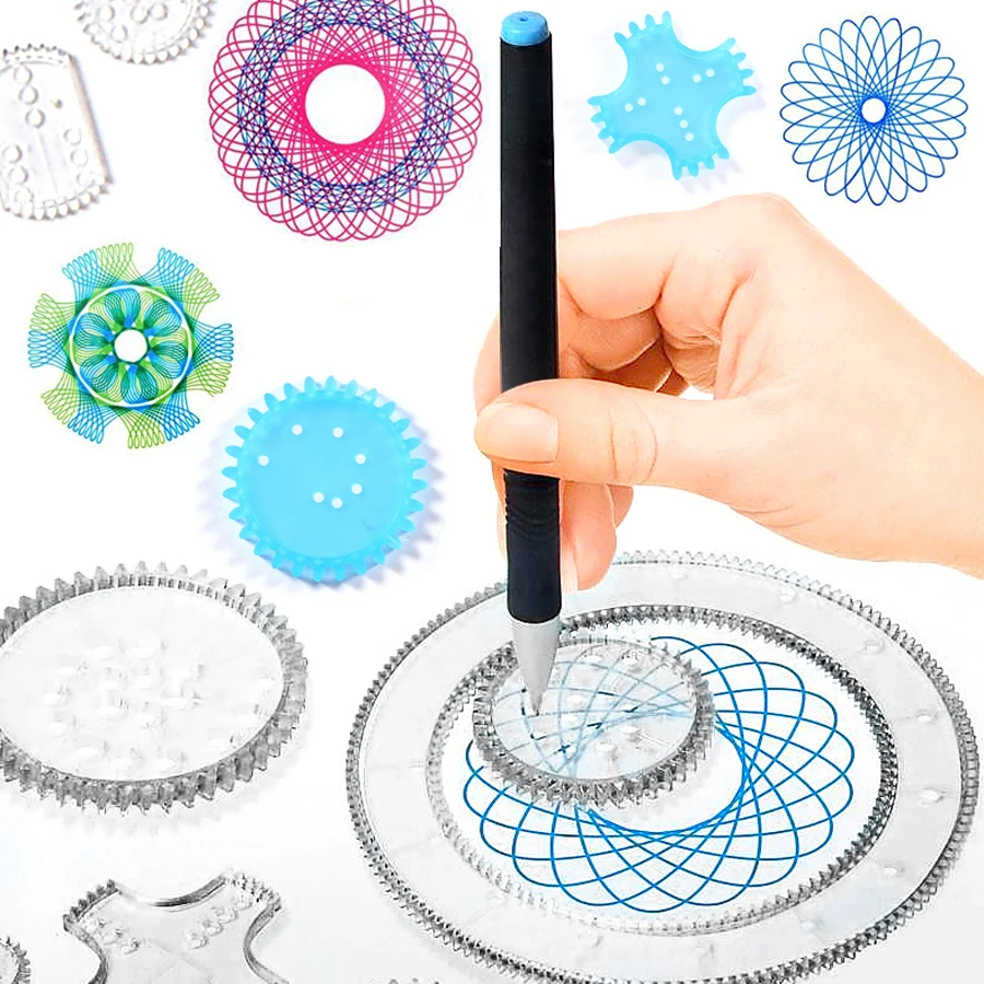 

22pcs Spirograph Drawing toys set Interlocking Gears & Wheels Drawing Accessories Creative Educational Toy For children 8pcs set