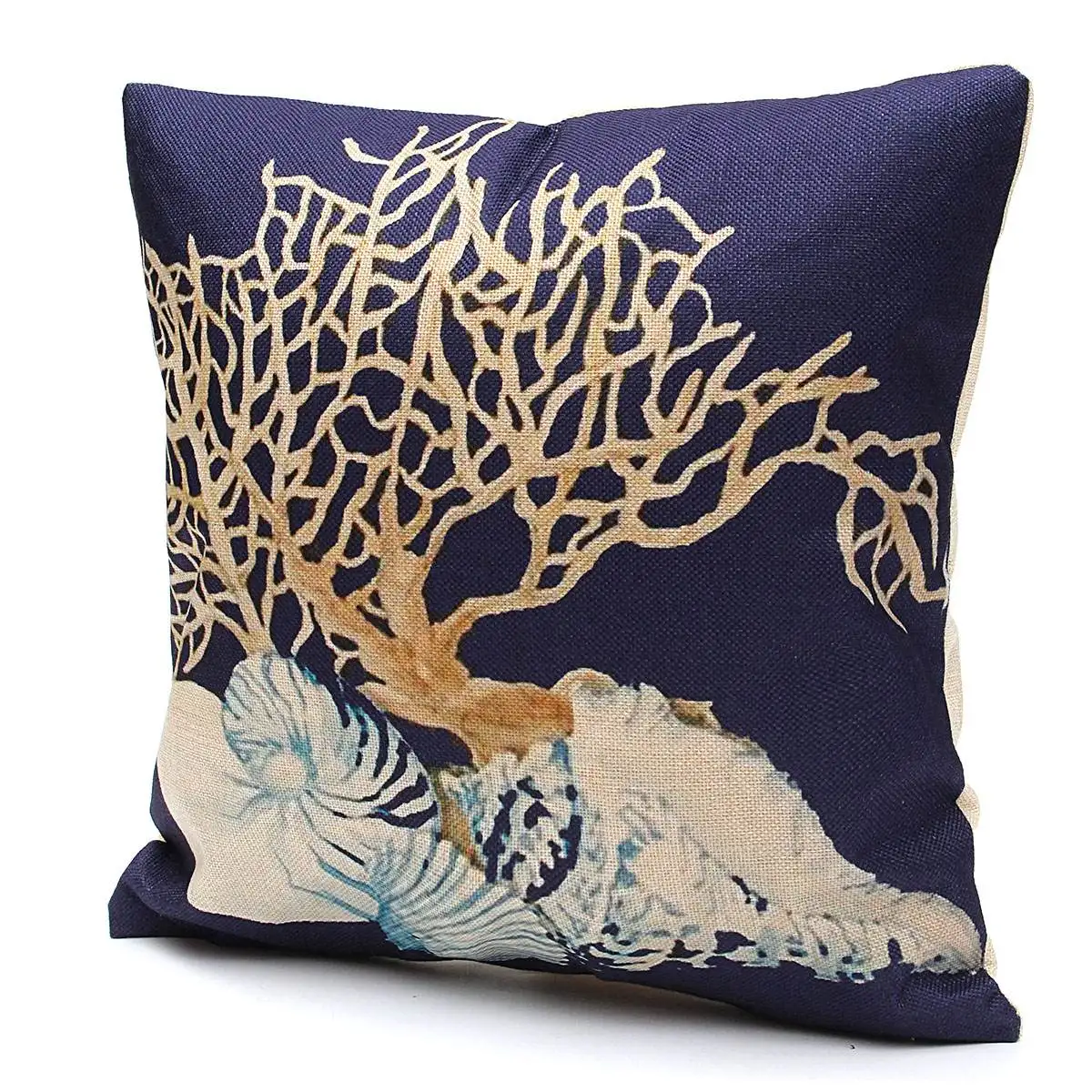 Home Decor Throw Pillow Case Ocean Coastal Beach Nautical Lumbar