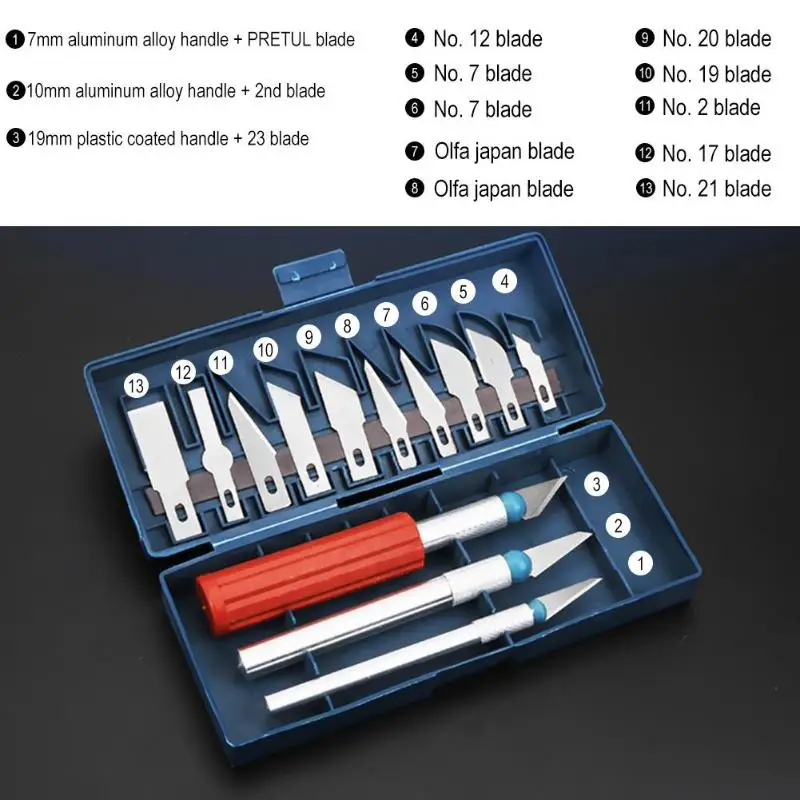 

13pcs 3D Printers Parts DIY Tool Kit Cutters Knifes Blades Cleaning Carving Tools for 3D Printer 1 Set High Quality DIY Tool