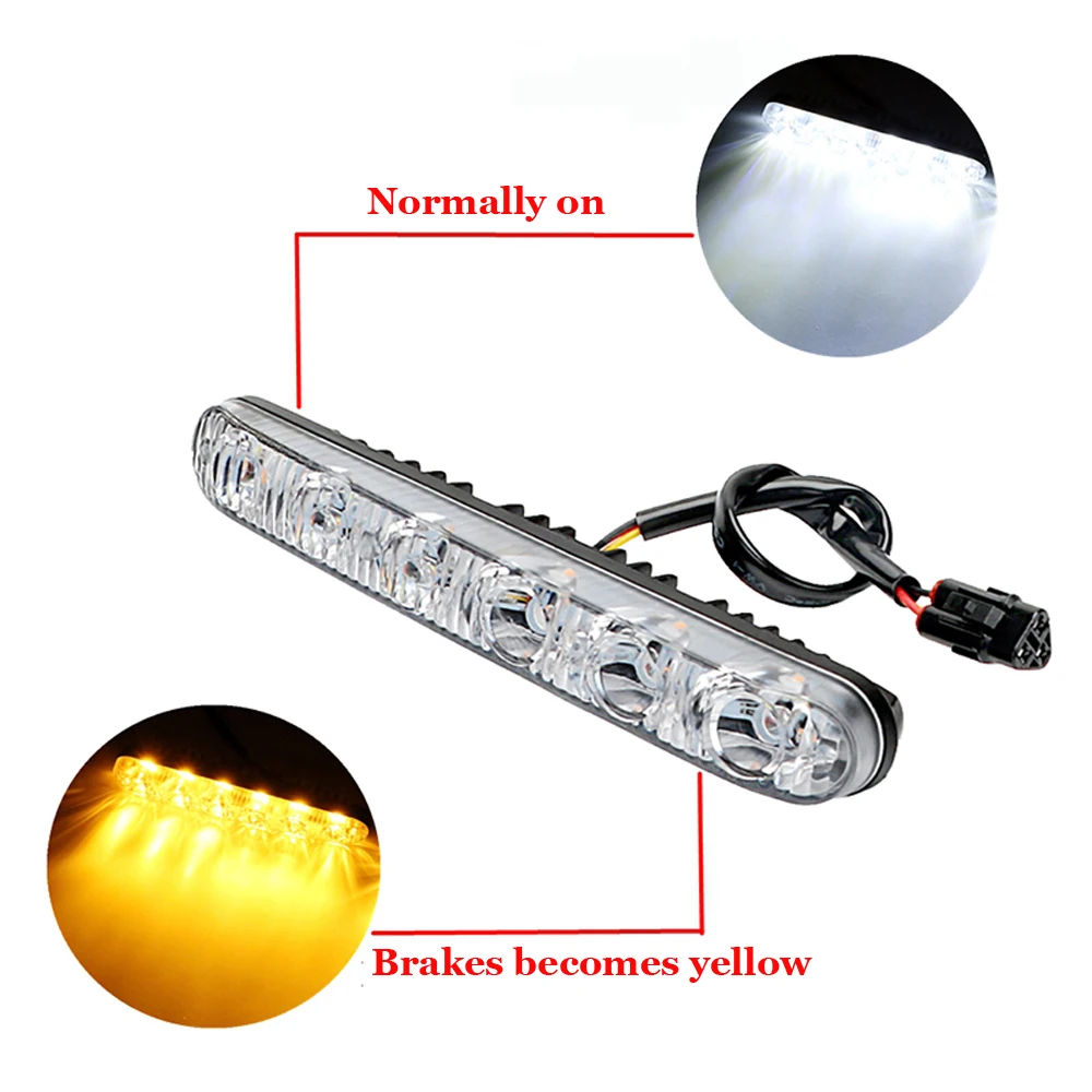 6LED Flowing Sequential Car Turn Signal Indicator DRL Daytime Running Light Lamp 6LED Flowing Sequential Car Turn Signal Indicator DRL Daytime Running Light Lamp
