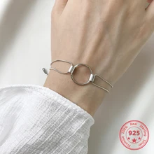 Цена по прейскуранту завода,, 925, серебряный, модный, лаконичный, нежный, змеиная кость, проволока, браслеты, хорошее ювелирное изделие для женщин