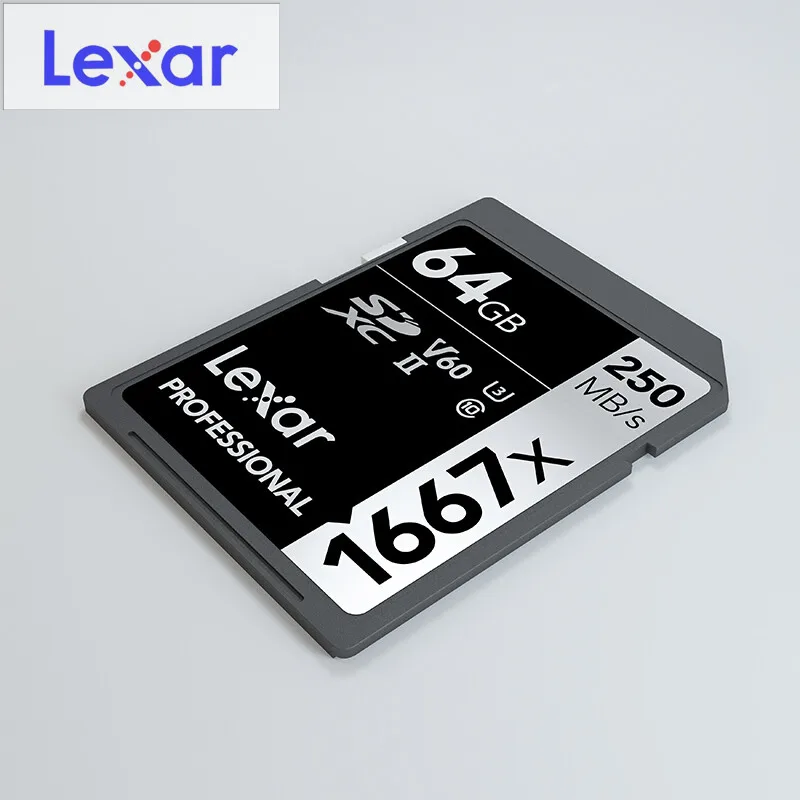 Новые карты памяти Lexar 1667X V60 250MBs флэш память sd карта s 64 Гб 128 ГБ micro U3 256 SDXC Для 3D 4K HD