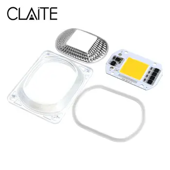 

CLAITE AC220V High Power 50W White / Warm White LED COB Light Chip with Lens for DIY Flood Spotlight