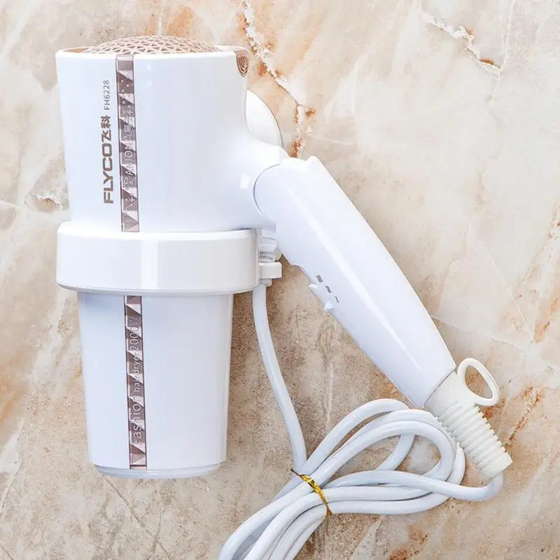 

Plastic Hair Dryer Holder Sucker Wall Mount Hair Drier Stand Organizer shelf Storage Hairdryer Rack Holder For Home Dormitory