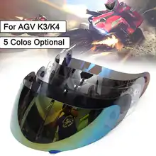 Pieno Viso Scudo Moto Visiera del Casco Lente Dello Schermo Per AGV K3 K4 Motocross Caschi Casco Moto Casco Visiera di Sun
